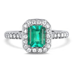 Christopher Designs Ring Platinum Emerald and Diamond Ring 6.5