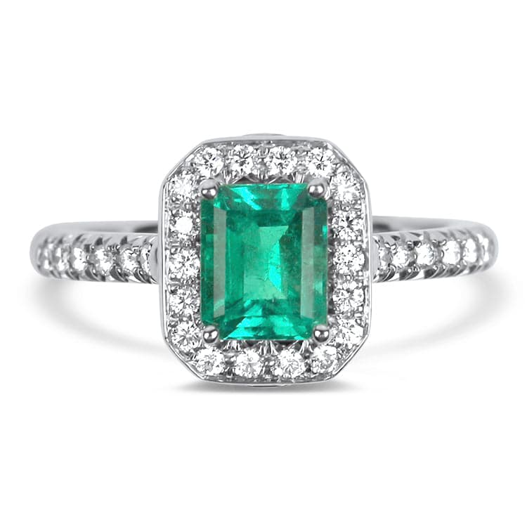 Christopher Designs Ring Platinum Emerald and Diamond Ring 6.5