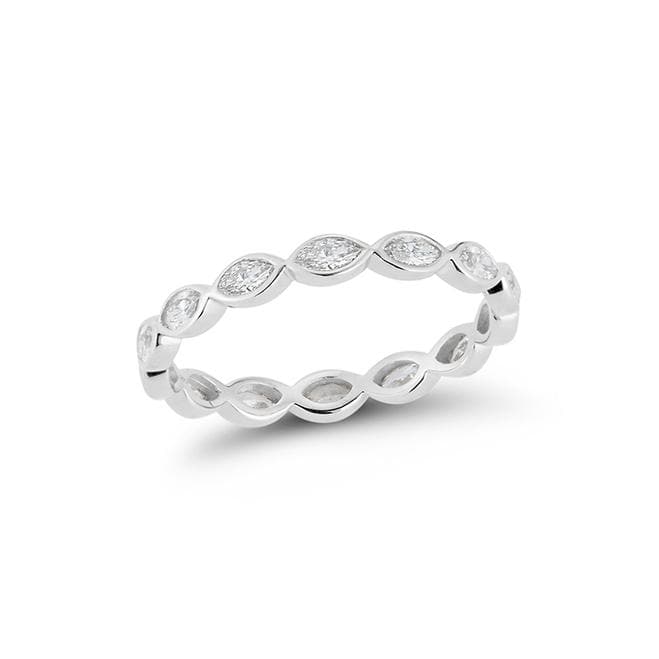 Dana Rebecca Designs Ring Alexa Jordyn Marquise Diamond Bezel Eternity Ring - White Gold 6