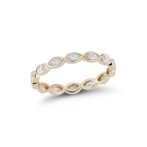 Dana Rebecca Designs Ring Alexa Jordyn Marquise Diamond Bezel Eternity Ring - Yellow Gold 6