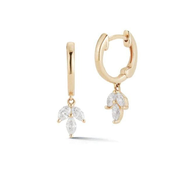 Dana Rebecca Designs Earring Alexa Jordyn Marquise Trio Huggies