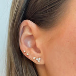 Dana Rebecca Designs Earring Ava Bea Trio Diamond Studs - Yellow Gold