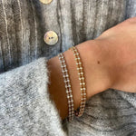 Dana Rebecca Designs Bracelet Lulu Jack Double Row Bezel Bracelet - White Gold