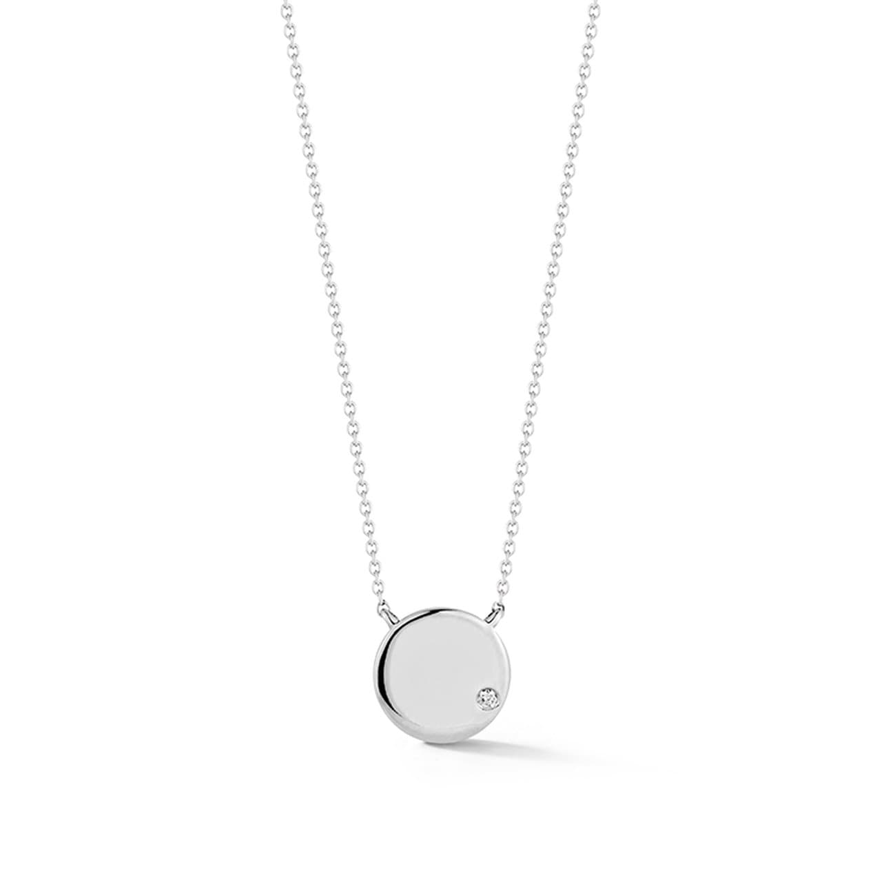 Dana Rebecca Designs Necklaces and Pendants Lulu Jack Gold Disc Necklace - White Gold 16/18"