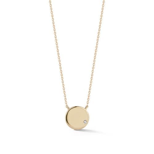 Dana Rebecca Designs Necklaces and Pendants Lulu Jack Gold Disc Necklace - Yellow Gold 16/18"
