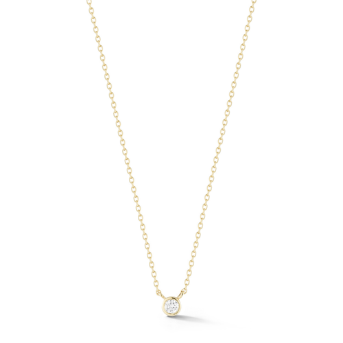 Dana Rebecca Designs Necklaces and Pendants Lulu Jack Single Diamond Necklace - Yellow Gold 16/18"