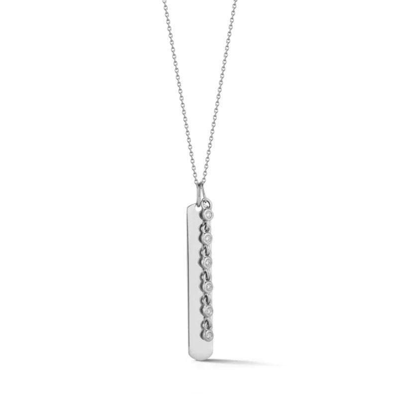 Dana Rebecca Designs Necklaces and Pendants Lulu Jack Vertical Bar and Diamond Bezel Link Necklace