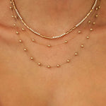 Dana Rebecca Designs Necklaces and Pendants Melody Eden Gold Bar Diamond Tennis Necklace - Yellow Gold