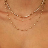 Dana Rebecca Designs Necklaces and Pendants Melody Eden Gold Bar Diamond Tennis Necklace - Yellow Gold