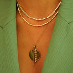 Dana Rebecca Designs Necklaces and Pendants Melody Eden Gold Bar Diamond Tennis Necklace - Yellow Gold