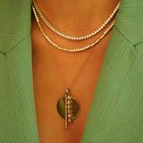 Dana Rebecca Designs Necklaces and Pendants Melody Eden Gold Bar Diamond Tennis Necklace - Yellow Gold
