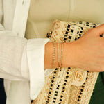 Dana Rebecca Designs Bracelet Melody Eden Gold Bar Tennis Bracelet - White Gold