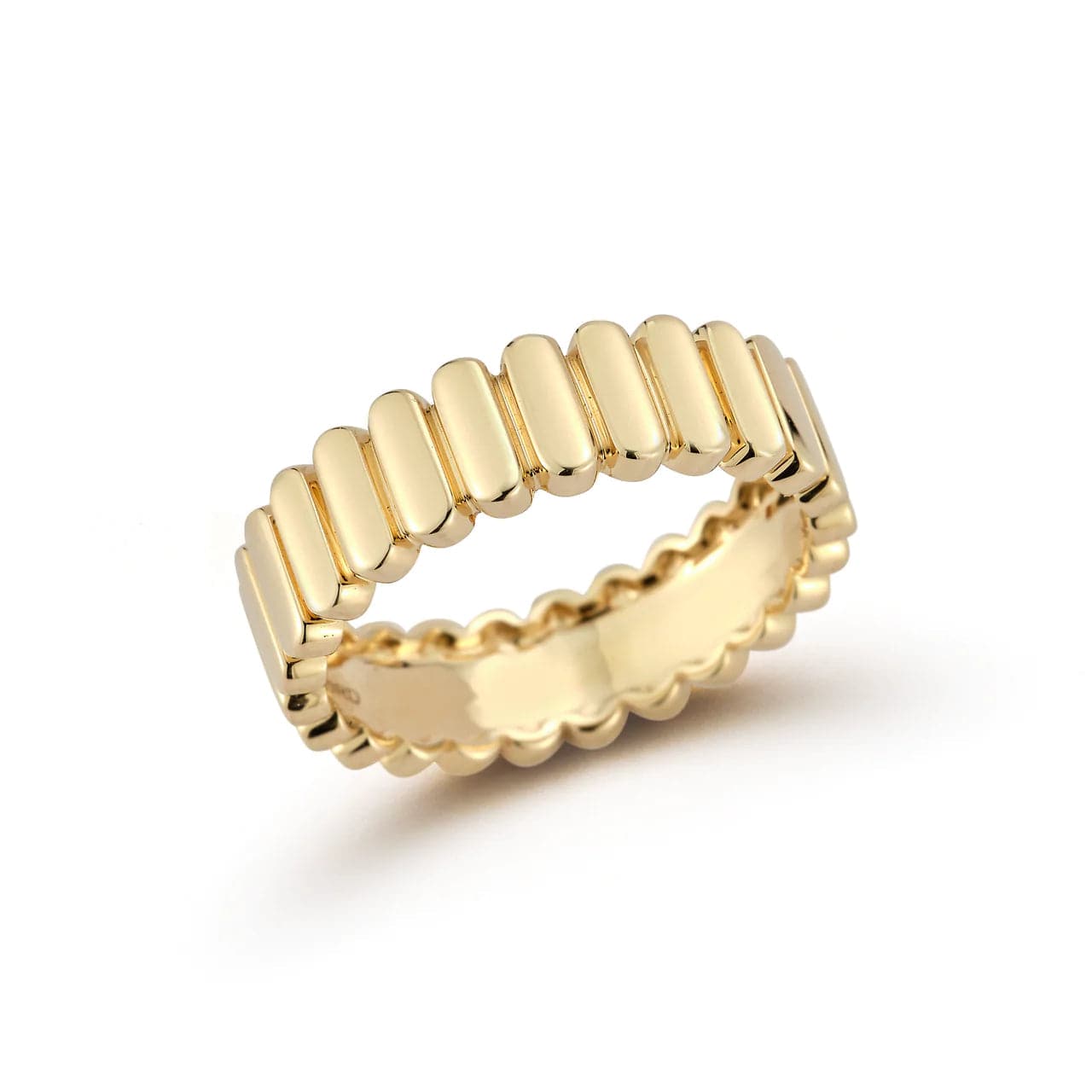 Dana Rebecca Designs Ring Melody Eden Vertical Gold Bar Ring - Yellow Gold 6