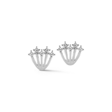 Dana Rebecca Designs Earring Millie Ryan Five Burst Princess Cut Diamond Huggie Earrings - White Gold