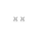 Dana Rebecca Designs Earring Millie Ryan Princess Cut Diamond Studs - White Gold