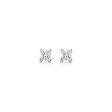 Dana Rebecca Designs Earring Millie Ryan Princess Cut Diamond Studs - White Gold