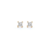 Dana Rebecca Designs Earring Millie Ryan Princess Cut Diamond Studs - Yellow Gold
