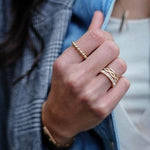 Dana Rebecca Designs Ring Poppy Rae Large Pebble Ring- Yellow Gold 6.5