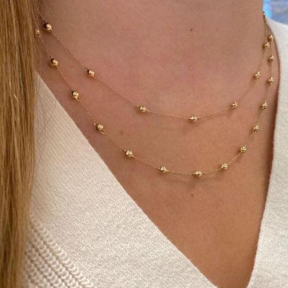 Dana Rebecca Designs Necklaces and Pendants Poppy Rae Pebble Station Necklace
