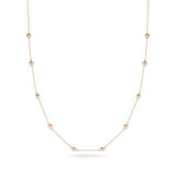 Dana Rebecca Designs Necklaces and Pendants Poppy Rae Pebble Station Necklace - Yellow Gold