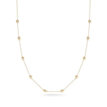 Dana Rebecca Designs Necklaces and Pendants Poppy Rae Pebble Station Necklace - Yellow Gold