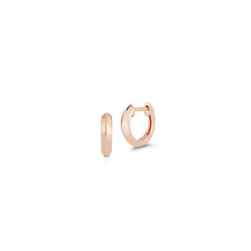 Dana Rebecca Designs Earring Reese Brooklyn Knife-Edge Mini Huggies - Rose Gold