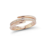 Dana Rebecca Designs Ring Reese Brooklyn Knife-Edge Wrap Ring - Rose Gold 6.5