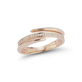 Dana Rebecca Designs Ring Reese Brooklyn Knife-Edge Wrap Ring - Rose Gold 6.5