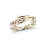 Dana Rebecca Designs Ring Reese Brooklyn Knife-Edge Wrap Ring - Yellow Gold 6.5