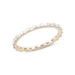 Dana Rebecca Designs Ring Sadie Pearl Baguette Diamond Eternity Ring - Yellow Gold 6.5
