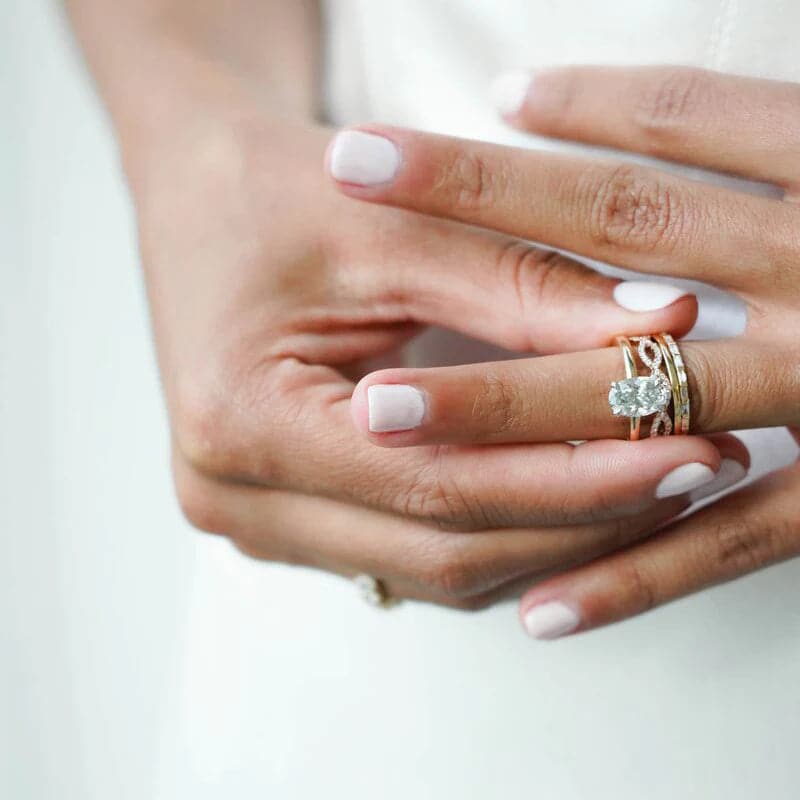 Dana Rebecca Designs Ring Sadie Pearl Baguette Diamond Eternity Ring - Yellow Gold 6.5