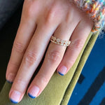 Dana Rebecca Designs Ring Sadie Pearl Baguette Diamond Eternity Ring - Yellow Gold 6.5