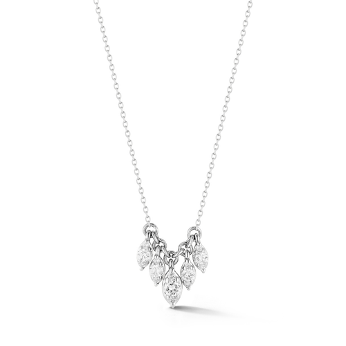 Dana Rebecca Designs Bracelet Sophia Ryan Marquise Cluster Diamond Station Necklace - White Gold
