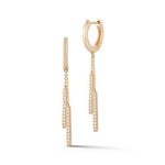 Dana Rebecca Designs Earring Sylvie Rose Double Drop Huggies - Yellow Gold