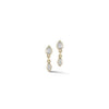 Dana Rebecca Designs Earring Taylor Elaine Marquise and Pear Bezel Drop Stud Earrings- Yellow Gold