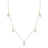 Dana Rebecca Designs Necklaces and Pendants Taylor Elaine Pear Station Necklace - Yellow Gold