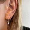 Dana Rebecca Designs Earring Teddi Paige Coil Drop Mini Diamond Huggies - White Gold