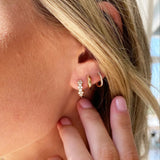 Dana Rebecca Designs Earring Vivian Lily Array Diamond Hoop Earrings - Yellow Gold