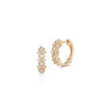 Dana Rebecca Designs Earring Vivian Lily Array Diamond Hoop Earrings - Yellow Gold