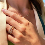 Dana Rebecca Designs Ring Vivian Lily Array Ring - Yellow Gold 6.5