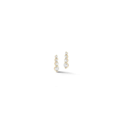 Dana Rebecca Designs Earring Vivian Lily Graduating Bar Studs - Yellow Gold