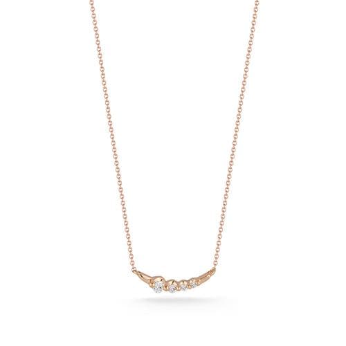 Dana Rebecca Designs Necklaces and Pendants Vivian Lily Graduating Diamond Curve Necklace 16/18"