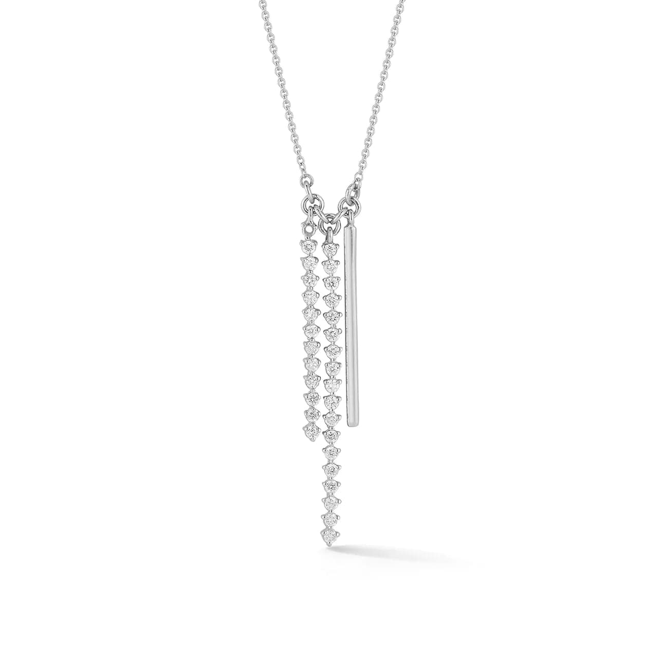 Dana Rebecca Designs Necklaces and Pendants Vivian Lily Trio Charm Diamond Necklace - White Gold