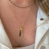 Dana Rebecca Necklaces and Pendants Melody Eden Gold Bar Charm Pendant - Yellow Gold