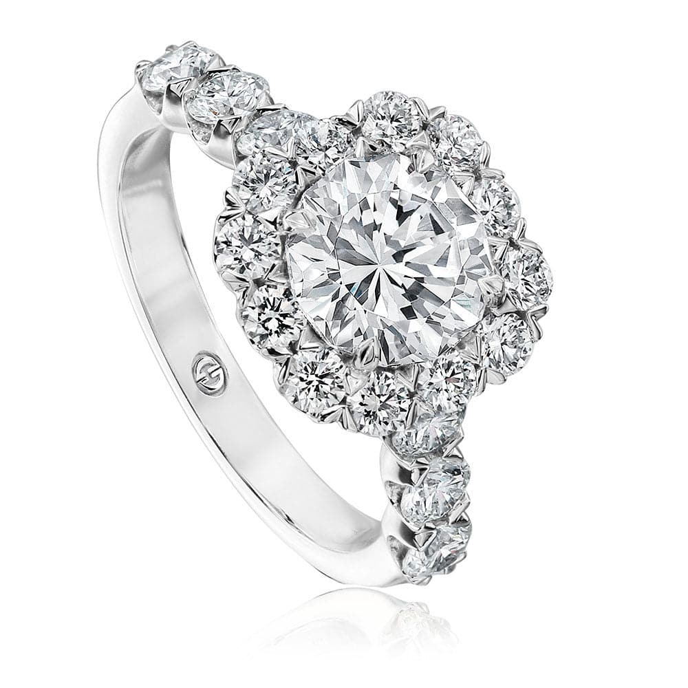 Danhov Engagement Ring White Gold Diamond Halo Setting 6.5