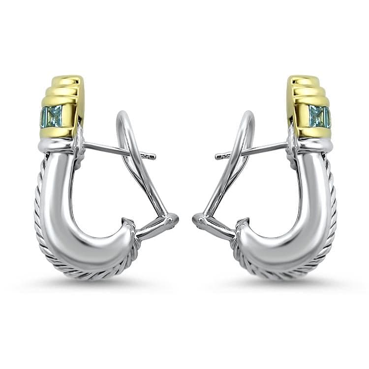 Estate David Yurman Earring David Yurman Cable Classics Blue Topaz Earrings