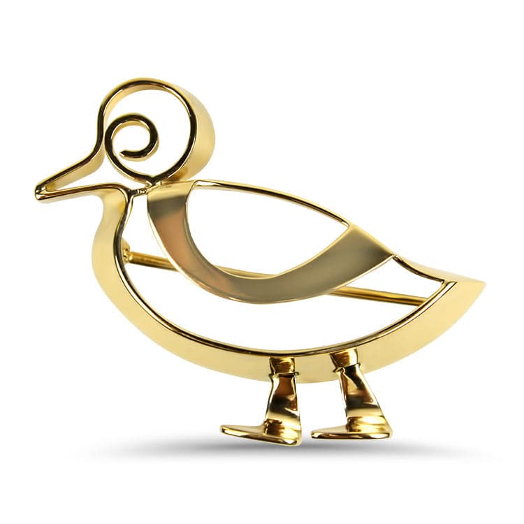 Estate Tiffany & Co. Pins & Brooches 14K Yellow Gold Stylized Duck Pin