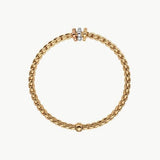 Fope Bracelet Eka Tiny Flex'it Bracelet in 18k Yellow Gold with Yellow, Rose & White Gold Rondells