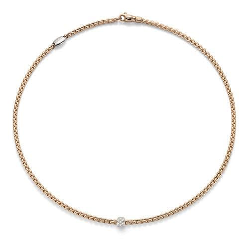 Fope Necklaces and Pendants Eka Tiny Necklace with Diamonds