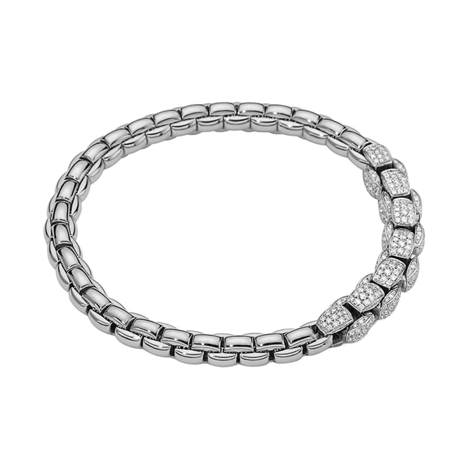 Fope Bracelet Mia Luce Flex'it 18K White Gold Bracelet with Diamonds